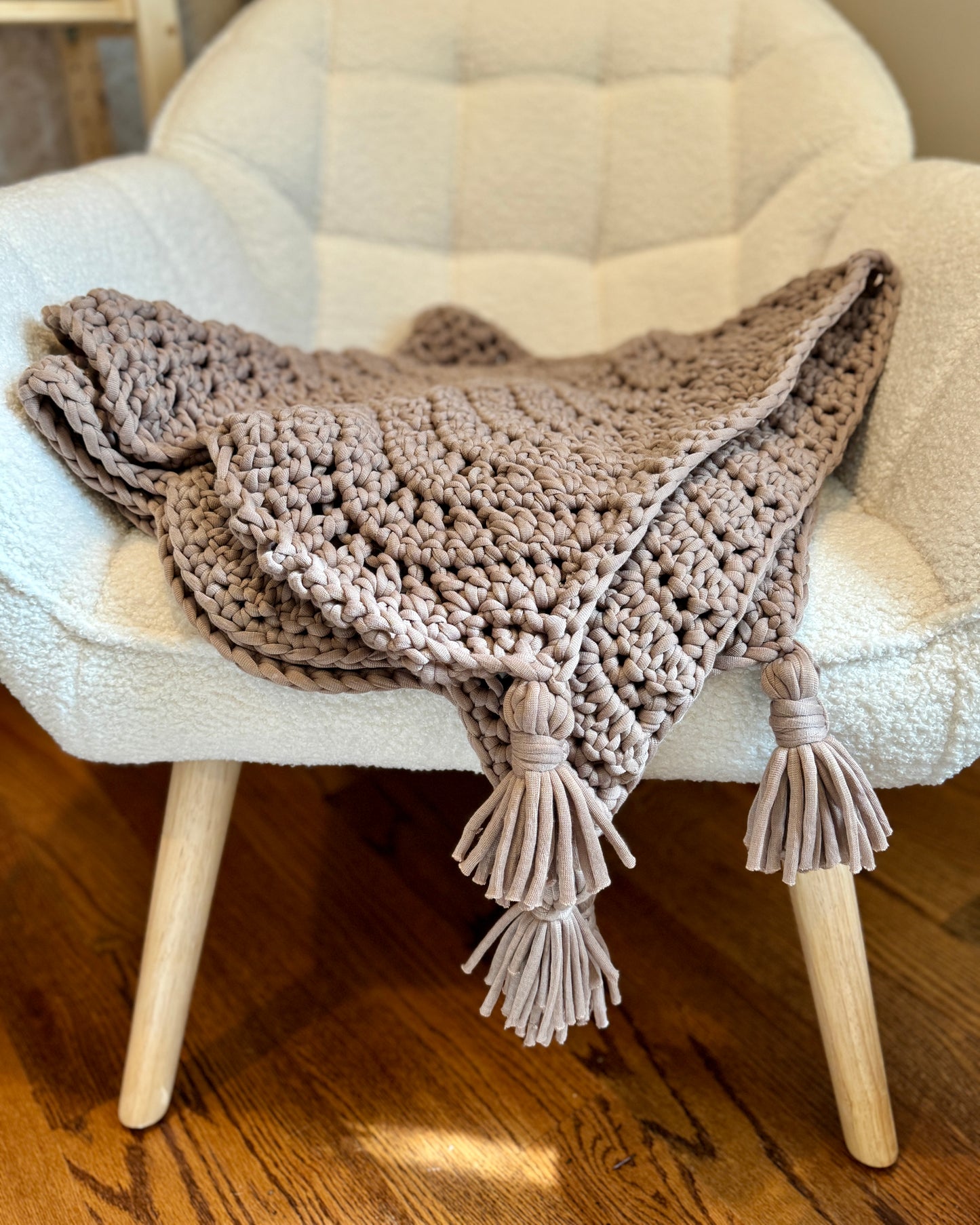 Birch Lane Throw – Textured Crochet Blanket Pattern PDF | Cozy Throw