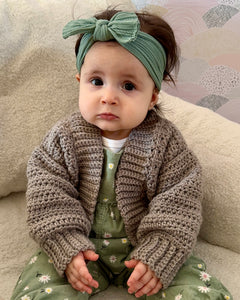 Lil Rascal Baby Cardigan - Crochet Pattern