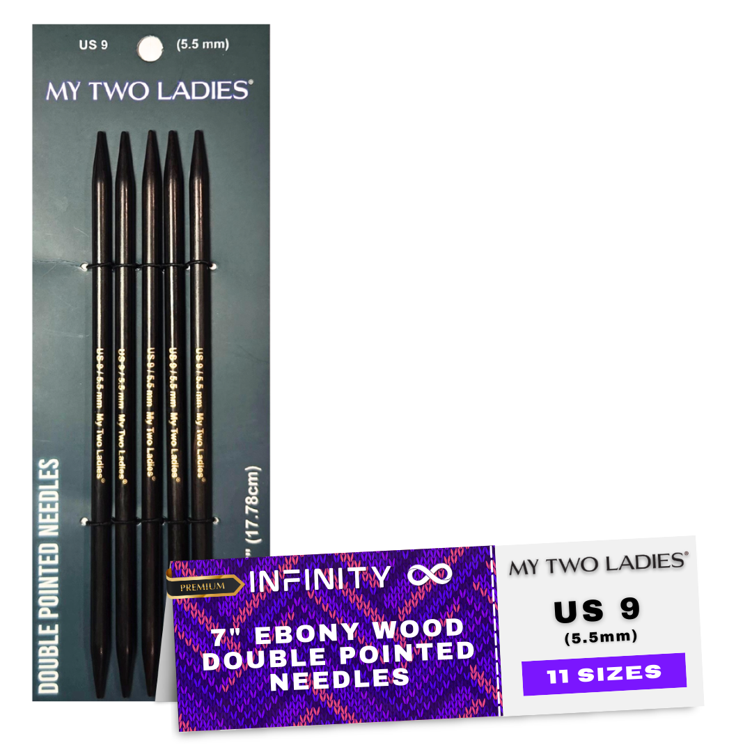 Infinity | Double Pointed Needles | Ebony | 11 Sizes