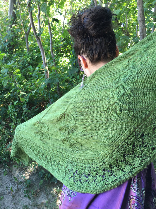 Earth Shawl – Knit Shawl Pattern | Textured Shawl | Fiddle Knits Designs