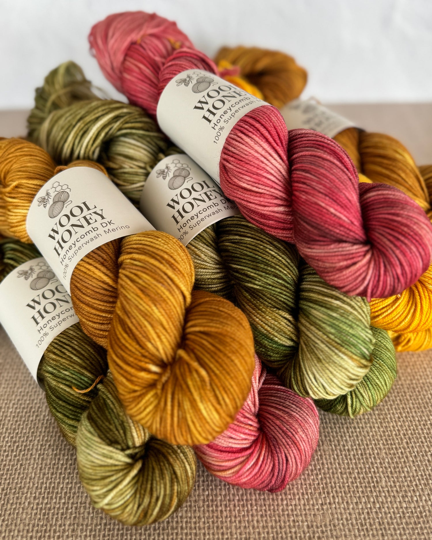 honeycomb dk hand dyed yarn from Wool Honey