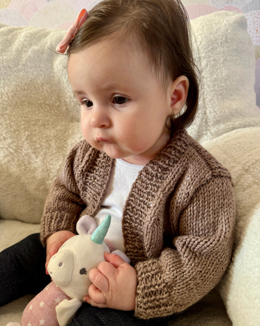 knit baby cardigan