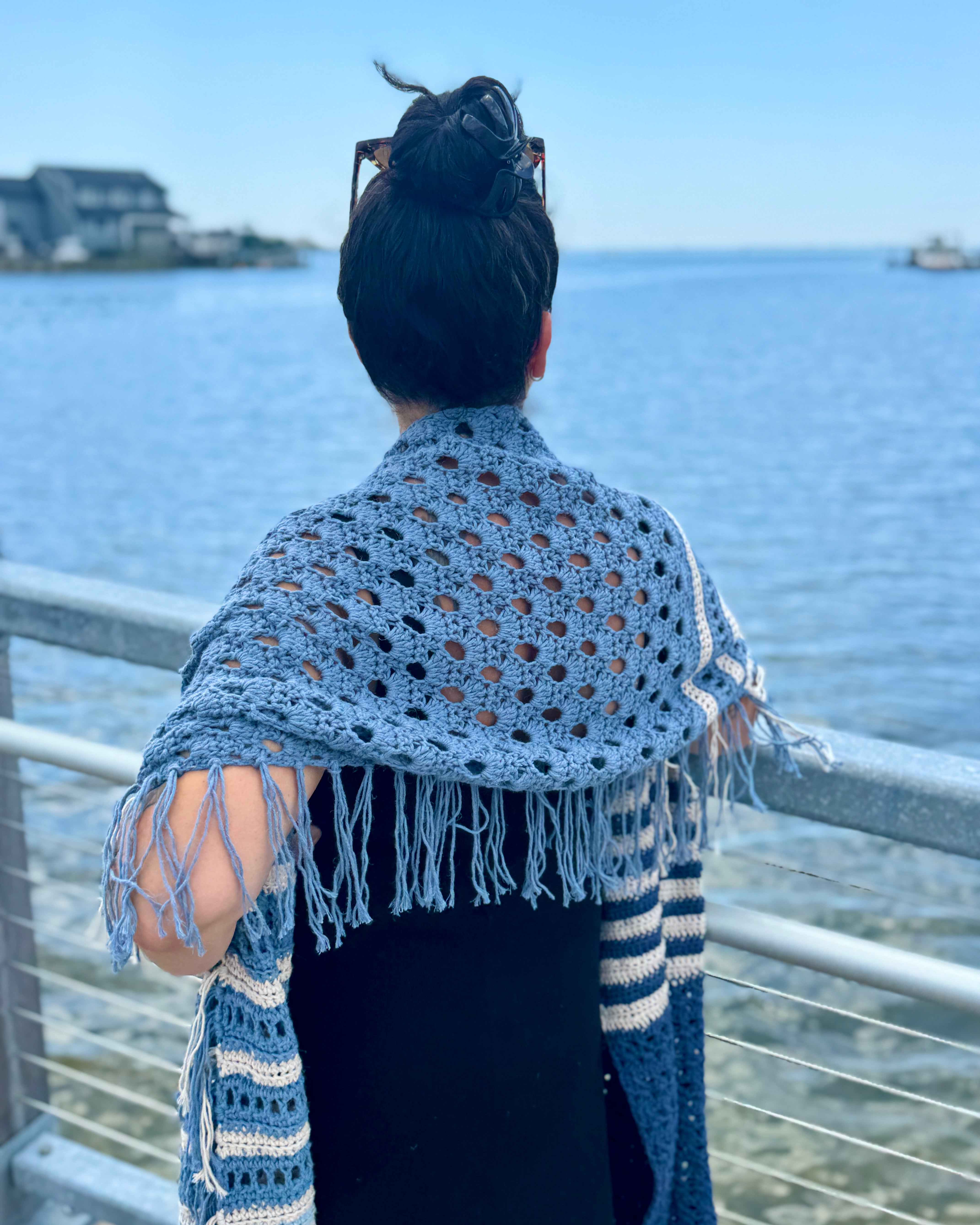 Tide and Texture Wrap - Crochet Pattern