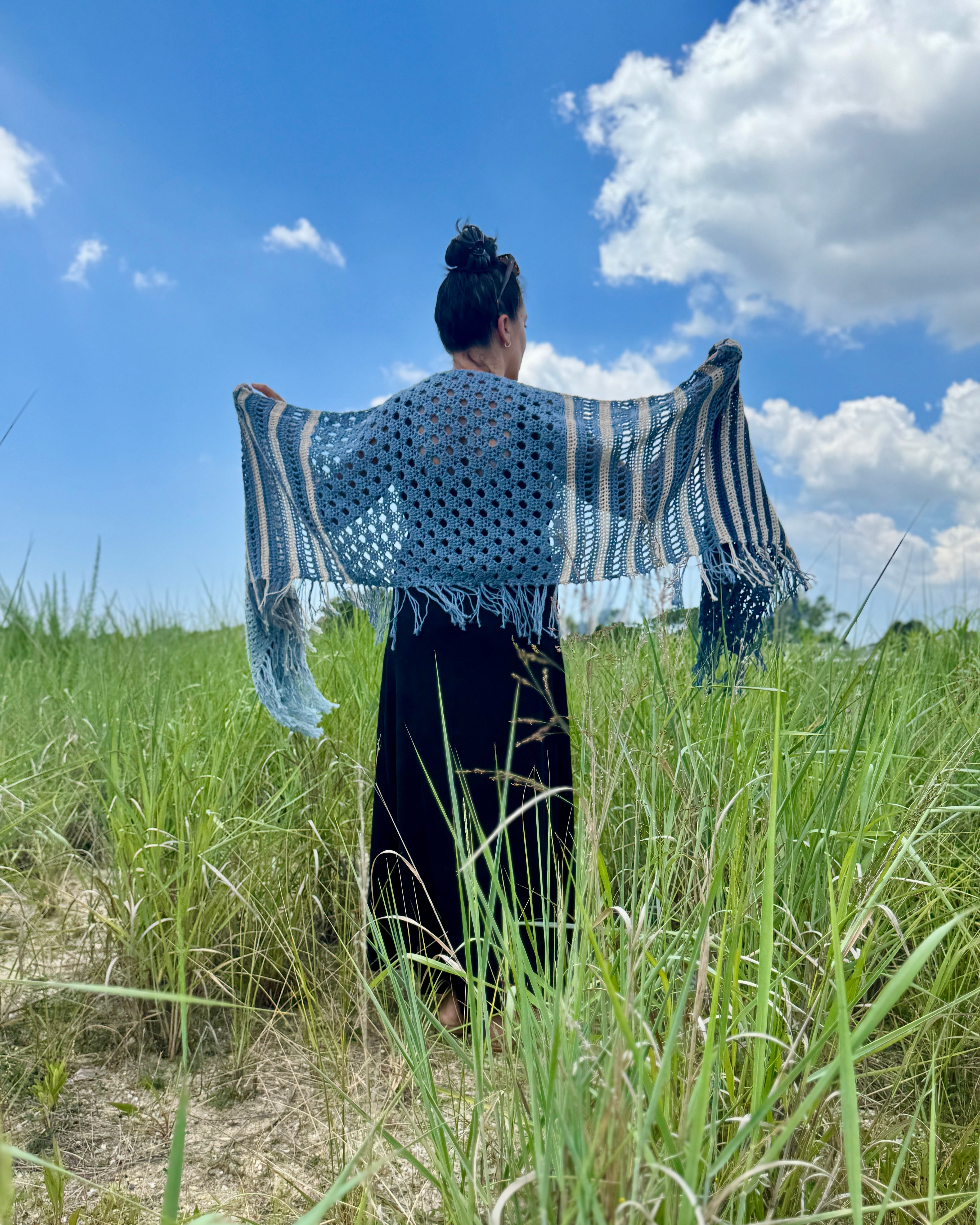 Tide and Texture Wrap - Crochet Pattern