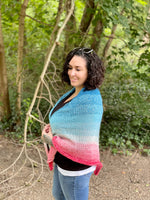 Load image into Gallery viewer, Most Basic Knit Shawl - Free Knitting Pattern
