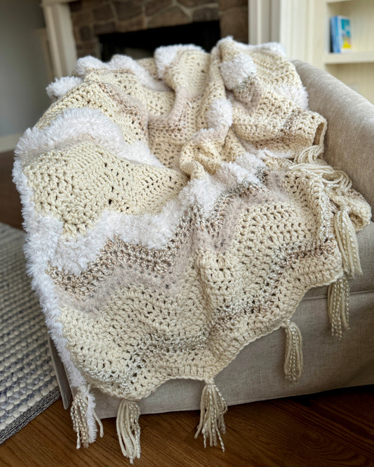 Beach Road Blanket – Easy Crochet Blanket Pattern PDF | Modern Throw