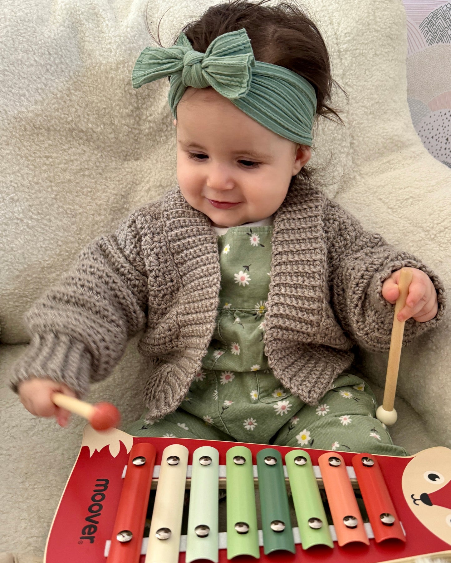 Lil Rascal Baby Cardigan - Crochet Pattern