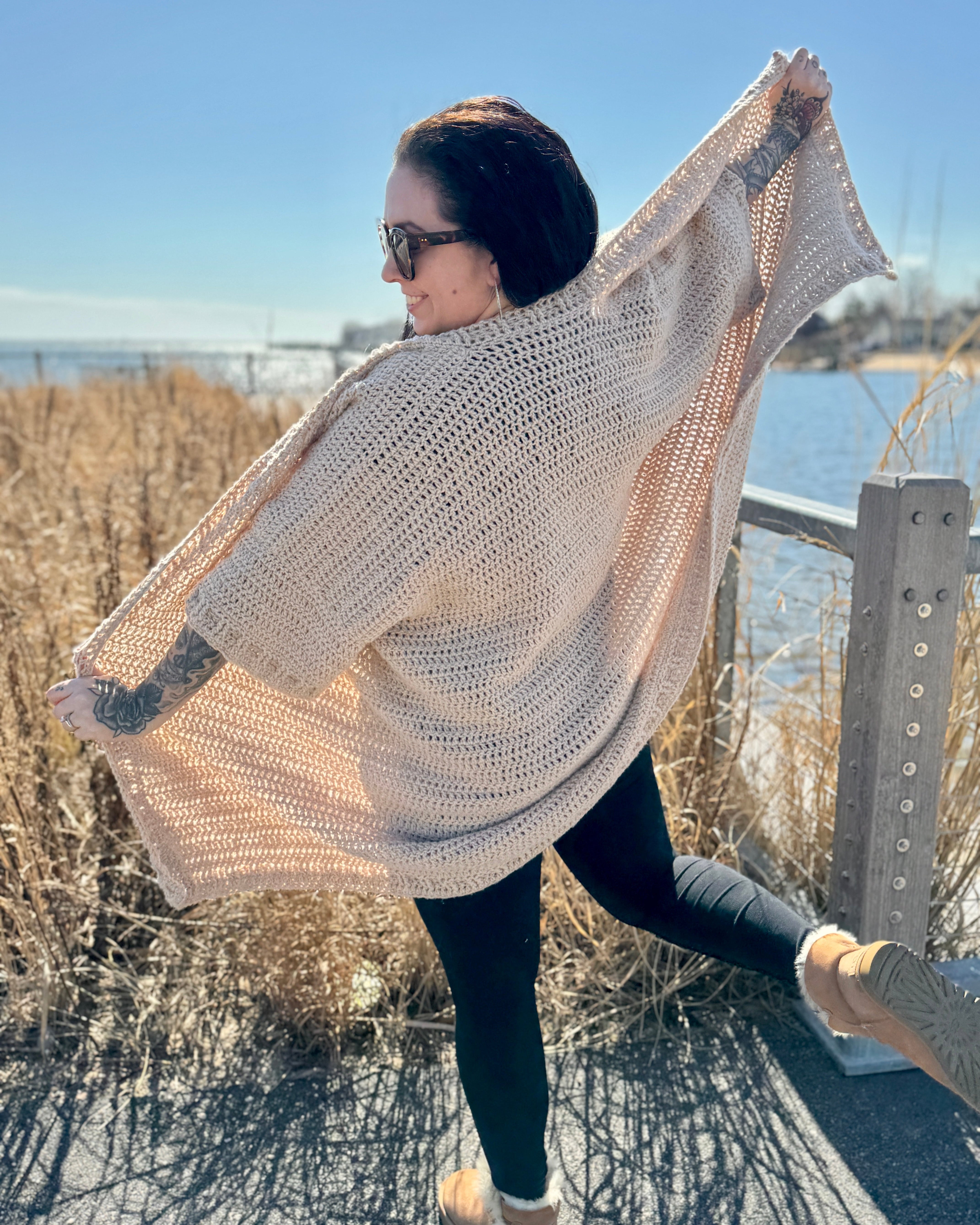 Biltmore Blanket Cardigan - Crochet Pattern