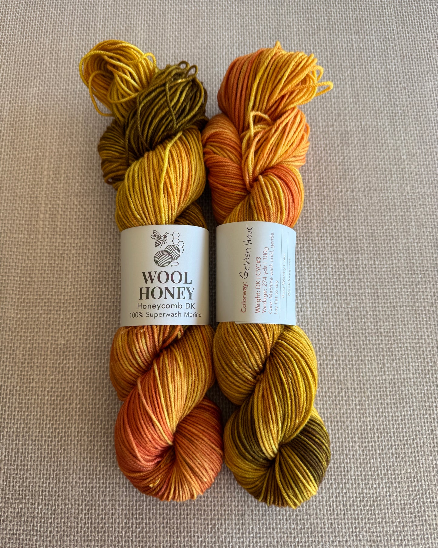 Honeycomb DK Yarn | Golden Hour
