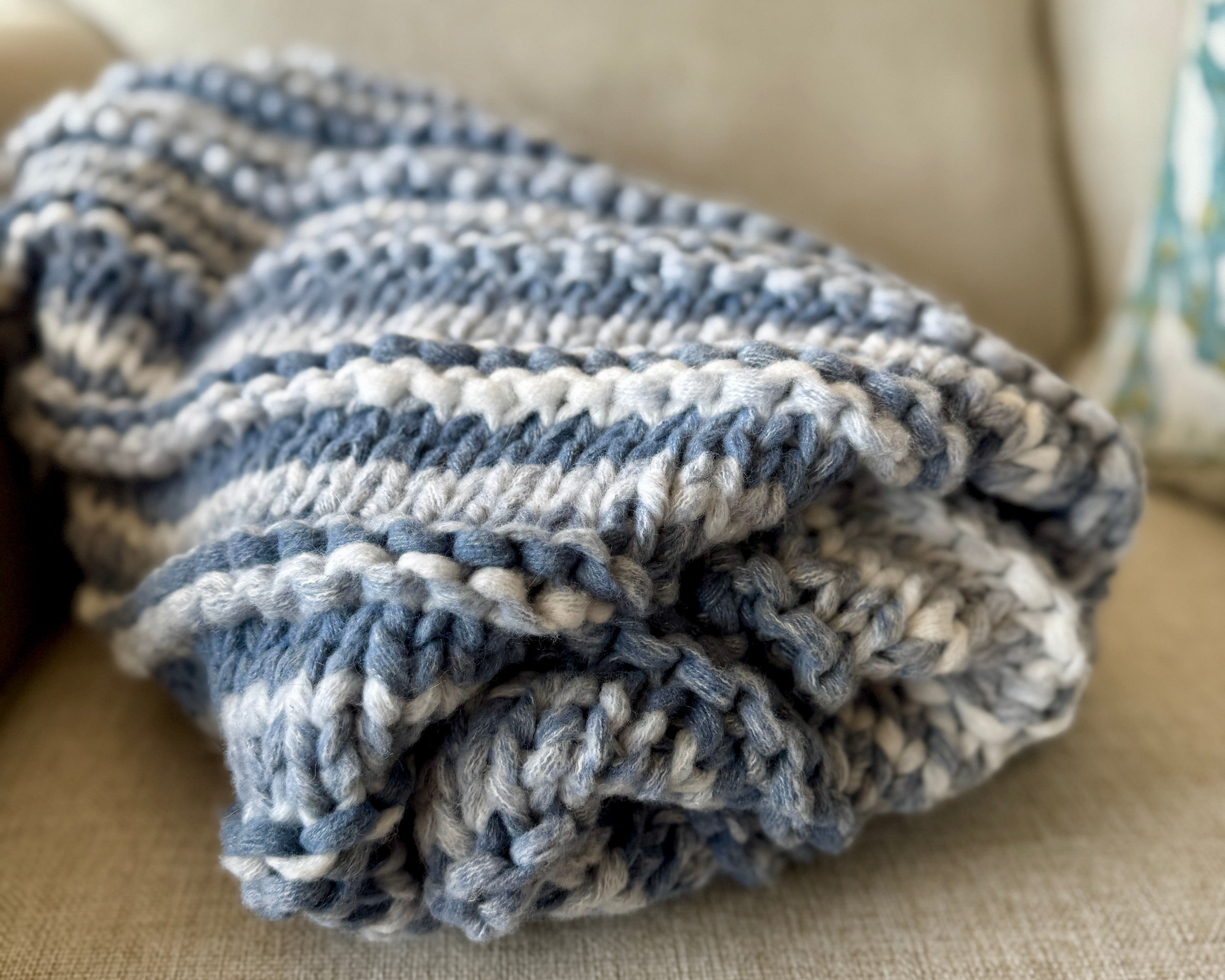 Sidewinder Throw - Knit Blanket Pattern PDF