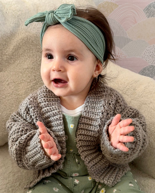 Lil Rascal Baby Cardigan - Crochet Pattern