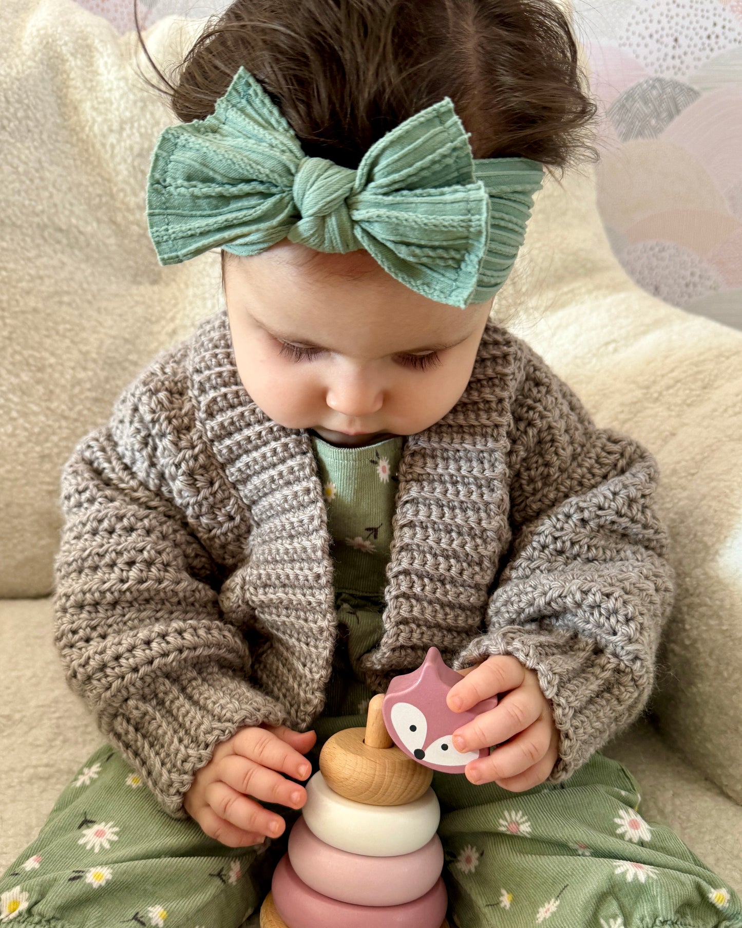 Lil Rascal Baby Cardigan - Crochet Pattern