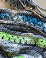 Load image into Gallery viewer, Cluster Pop Throw Crochet Pattern - PDF Download
