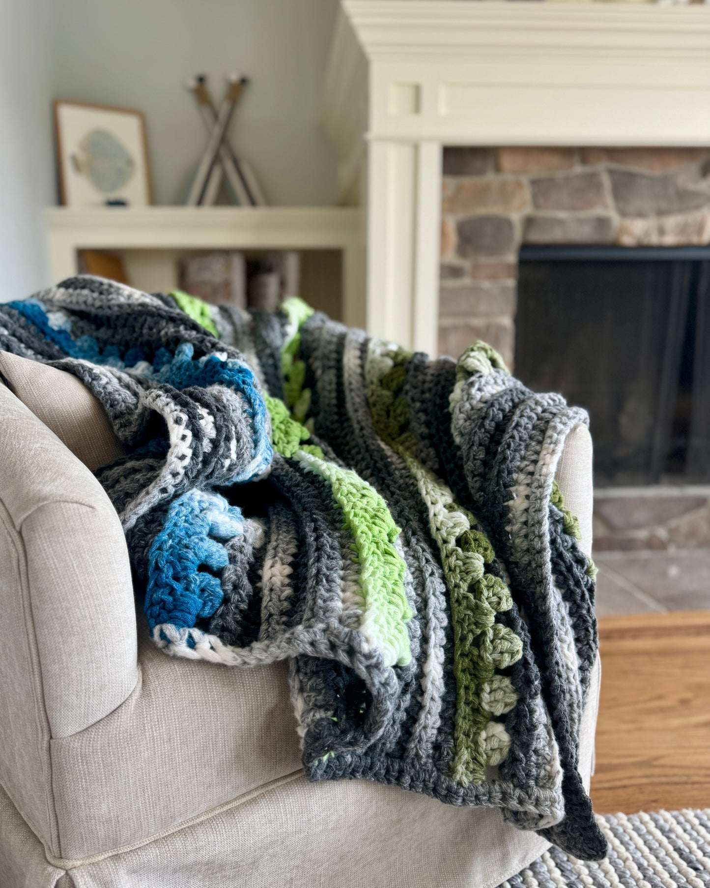 Cluster Pop Throw Crochet Pattern - PDF Download