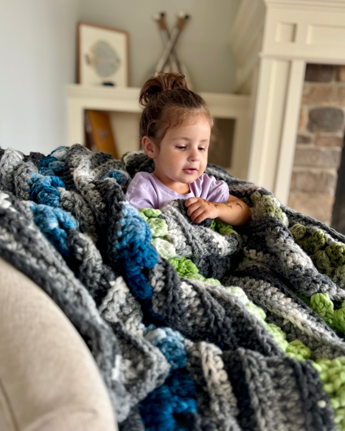 Cluster Pop Throw Crochet Pattern - PDF Download