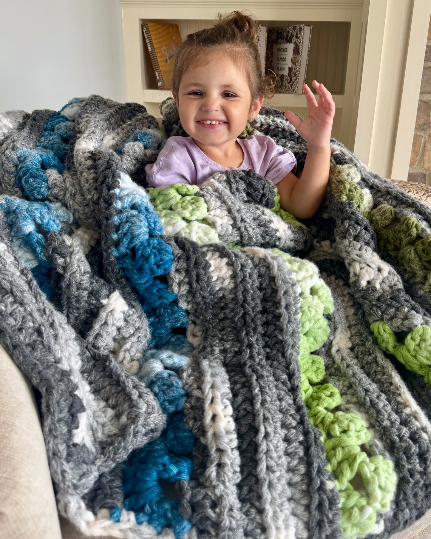 Cluster Pop Throw Crochet Pattern - PDF Download