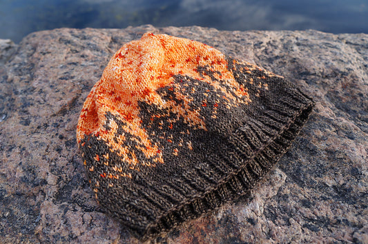 Tree Lined Beanie - Fiddle Knits Designs