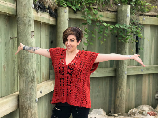 Somerset Beach Top – free crochet top pattern for summer wear